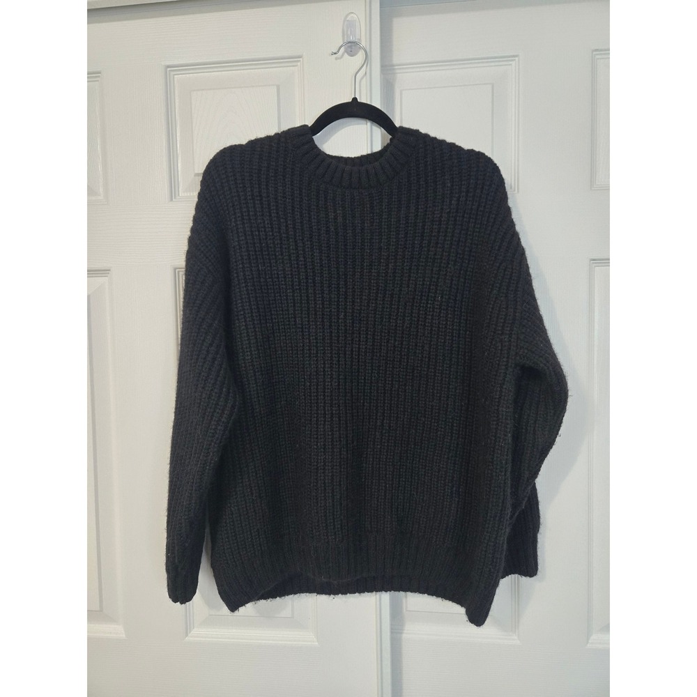 Anine Bing Sydney Alpaca Wool Blend Chunky Ribbed Knit Oversized Sweater Small